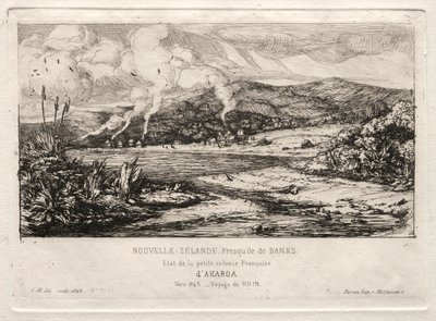 La petite colonie française à Akaroa, 1845, 1865 - Charles Meryon