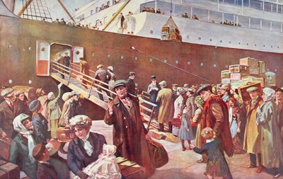 Émigrants à destination du Canada à bord du RMS Empress, Liverpool - Charles Mills Sheldon