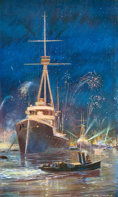 Illumination de la flotte sur la Tamise, 21 juillet 1909 - Charles Mills Sheldon