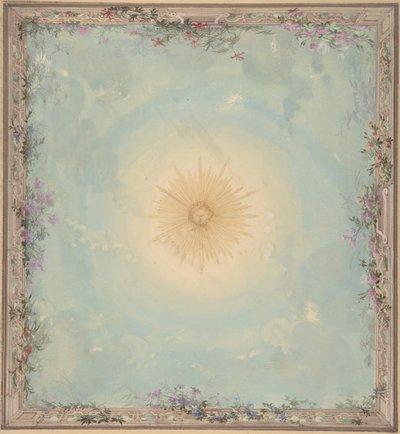 Dessins pour plafonds avec éclat central, 19ème siècle - Charles Monblond