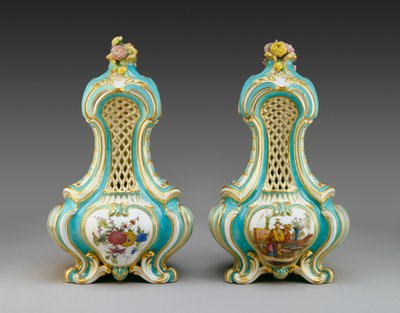 Paire de vases pot-pourri triangulaires - Charles Nicolas Dodin