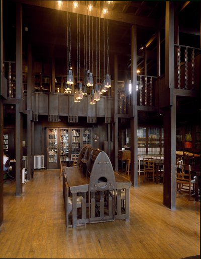 Vue intérieure de la salle de lecture de l