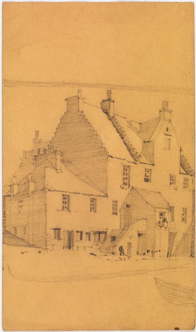 Croquis au crayon de vieux bâtiments, probablement à Glasgow - Charles Rennie Mackintosh