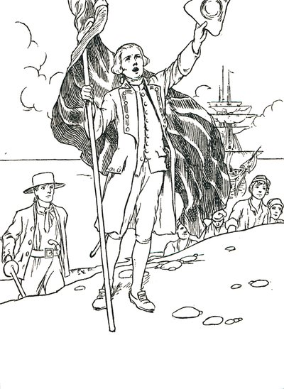 Le capitaine Cook débarquant en Australie, 1912 - Charles Robinson