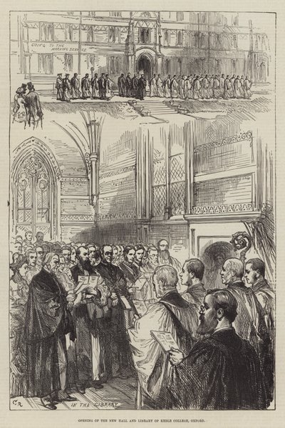 Ouverture de la nouvelle salle et bibliothèque du Keble College, Oxford - Sir John Charles Robinson