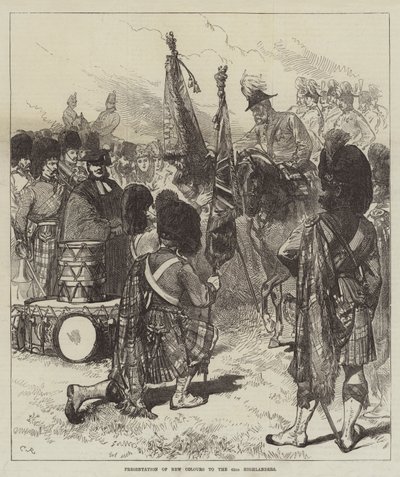 Présentation de nouvelles couleurs aux 42e Highlanders - Sir John Charles Robinson