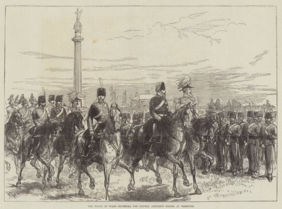 Le Prince de Galles passant en revue la milice d