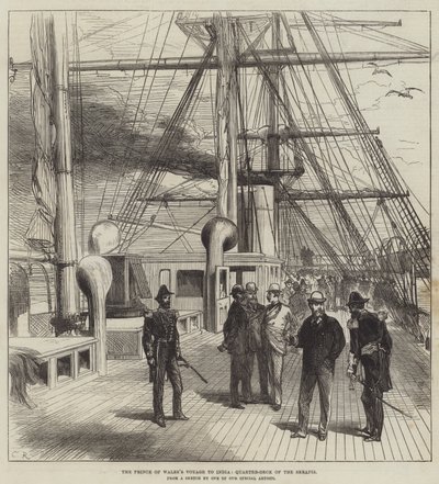 Le voyage du Prince de Galles en Inde, Quart-de-Pont du Serapis - Sir John Charles Robinson