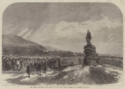 La reine dévoilant la statue du défunt prince consort à Balmoral - Sir John Charles Robinson