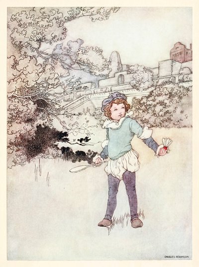 "This fair child of mine" frontispice de "A Revival - When Forty Winters Shall Besiege Thy Brow" dans The Songs and Sonnets of William Shakespeare - Charles Robinson