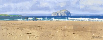 Bass Rock, Belhaven, 2015 (huile sur toile) - Charles Simpson