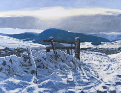 Frontières neige, 2012 (huile sur toile) - Charles Simpson