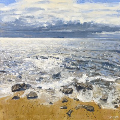 Crail Shore, 2015 (huile sur toile) - Charles Simpson