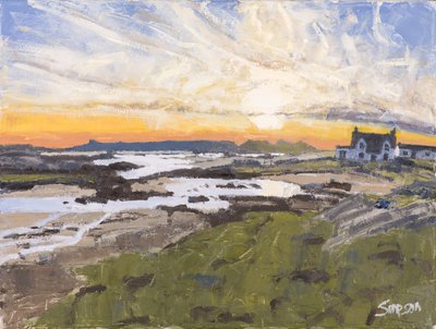 Du ruisseau à la mer, 2016 (huile sur toile) - Charles Simpson