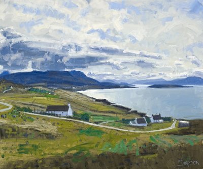 Vers Ben Mor Coigach, 2011 (huile sur toile) - Charles Simpson