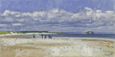 Walkers  Gannets, Bass Rock, 2016 (huile sur toile) - Charles Simpson