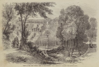 Vue dans le nouveau parc public de Blackburn - Charles Singleton Haworth