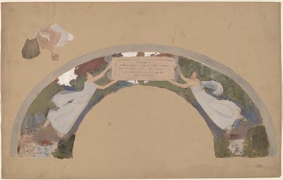 Étude de deux figures féminines dans une bordure arquée - Charles Sprague Pearce