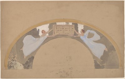 Étude de deux figures féminines dans une bordure arquée - Charles Sprague Pearce