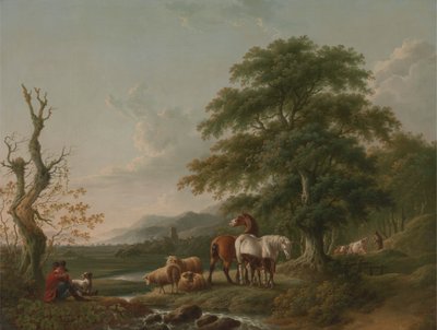 Paysage avec un berger - Charles Towne