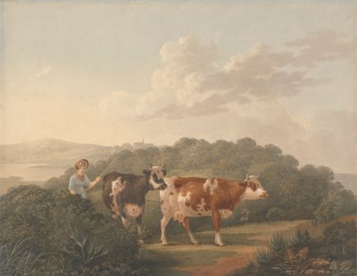 Femme avec bétail - Charles Towne