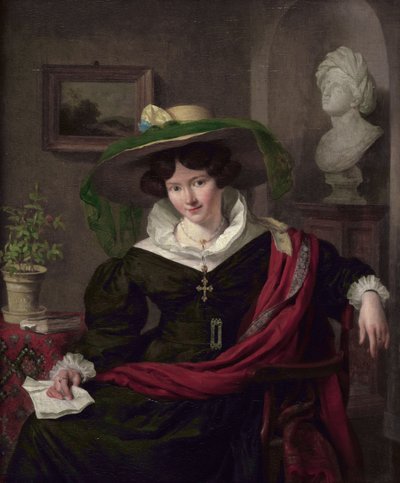 Portrait de Carolina Frederica Kerst, épouse de Louis Royer - Charles van Beveren
