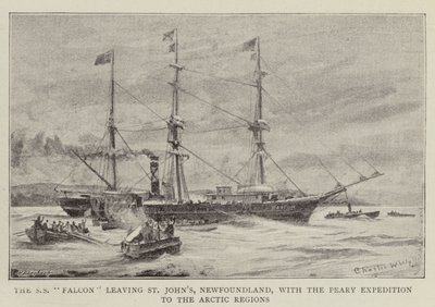 Le SS Falcon quittant St John
