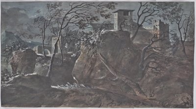 Paysage fluvial antique - Charles de Thomas