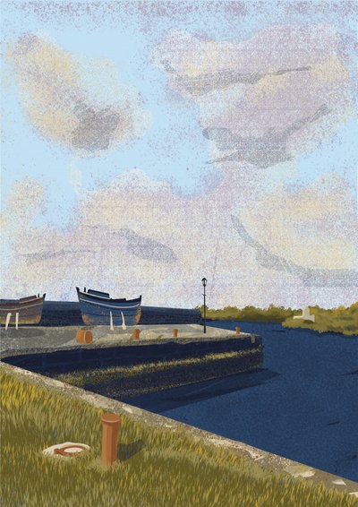 Scène portuaire rustique - Charlotte Trudgett