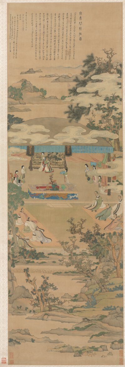 Lady Xuanwen donnant des instructions sur les rites de Zhou, 1638 - Chen Hongshou