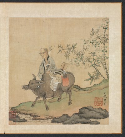 Laozi chevauchant un bœuf - Chen Hongshou