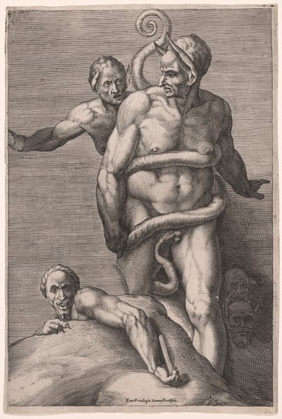 Minos et les démons, du Jugement dernier - Cherubino Alberti