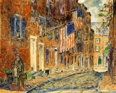 Rue Acorn, Boston - Childe Frederick Hassam