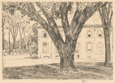 Campus et bibliothèque, Andover - Childe Hassam