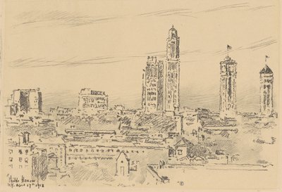 Skyline de New York, bâtiments clairs - Childe Hassam