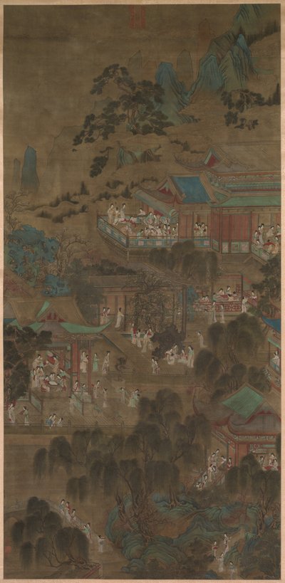 Dames de cour dans le palais impérial - China, Yuan dynasty