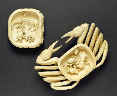 Boîte en forme de crabe, période Qianlong, 1736-95 - Chinese School