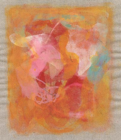 Composition abstraite I, 2023 (technique mixte - encre acrylique, fusain sur lin) - Ching Fun Tso