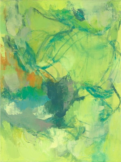 Composition abstraite, Organic/Garden series II, 2022 (huile sur toile de lin) - Ching Fun Tso
