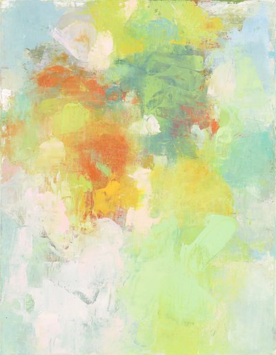Composition abstraite, Organic/Garden series I, 2022 (huile sur toile de lin) - Ching Fun Tso