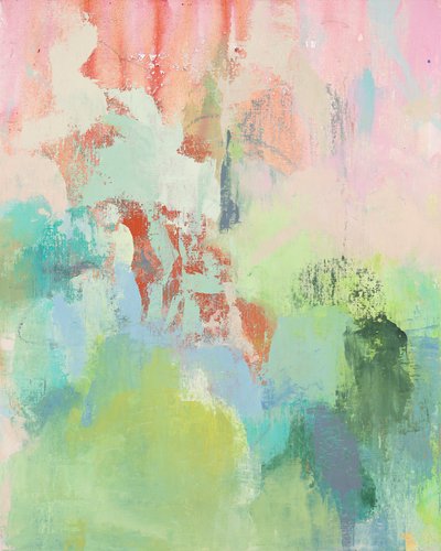 Composition abstraite, série Organic, 2022 (techniques mixtes sur toile) - Ching Fun Tso