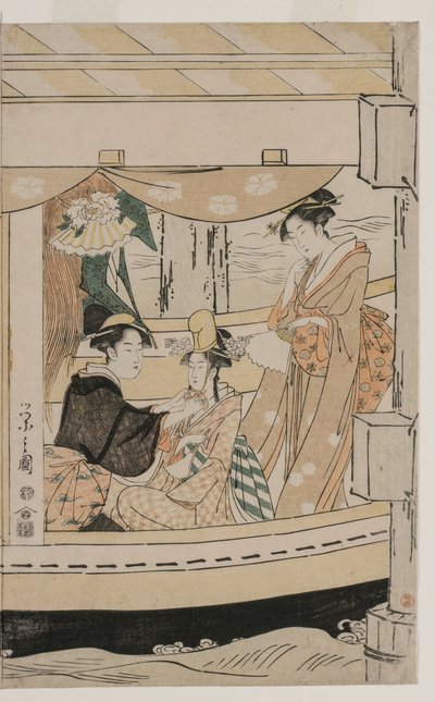 Fête sur le bateau de plaisance Kawaichimaru - Chobunsai Eishi