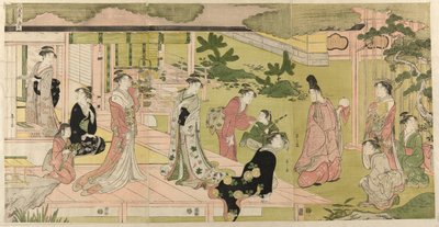 Wakana, Partie 1 (Wakana, jo), de la série "Une parodie à la mode du Conte de Genji (Furyu yatsushi Genji)" - Chobunsai Eishi