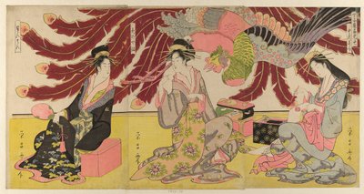 Les Courtisanes du Chojiya en exposition pendant la journée (Chojiya hirumise) - Chokosai Eisho