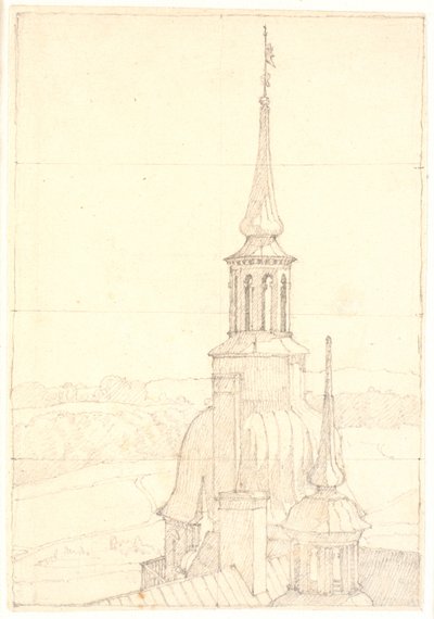 Une des deux petites tours de Frederiksborg - Christen Købke