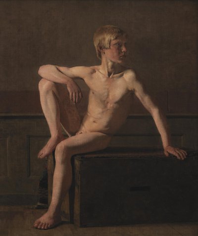 Figure nue. Garçon assis - Christen Købke