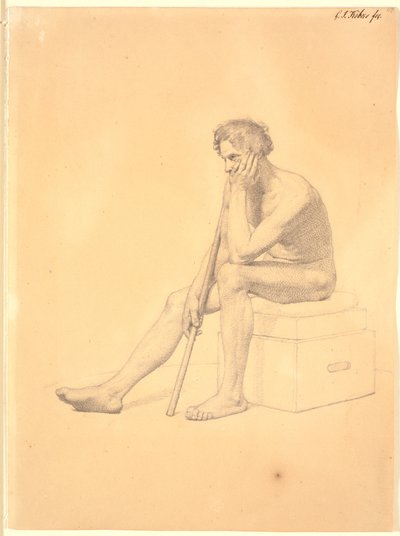 Modèle masculin assis - Christen Købke