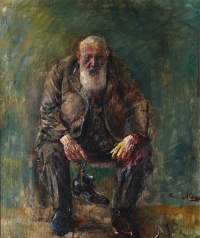 Autoportrait avec des bottes, c.1920 - Christian Krohg