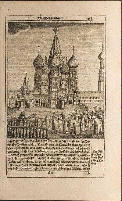 Moscou Illustration de Voyages au Grand-Duc de Moscovie et au Roi de Perse par Adam Olea - Christian Lorenzen Rothgiesser
