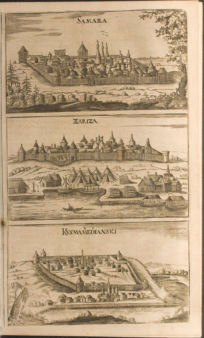 Samara, Tsaritsyn et Kozmodemyansk Illustration des Voyages au Grand-Duc de Moscovie - Christian Lorenzen Rothgiesser